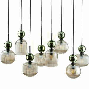 Sophia Green Cognac Pendelleuchte 8 Xe14 small 8