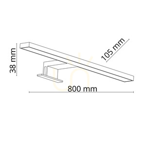 Leito Black 2-in-1-LED-Wandleuchte, 12 W, 80 cm small 1
