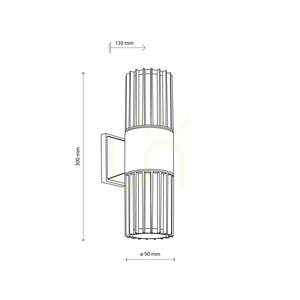 Ribo Gray Wandleuchte IP54 2 XE27 small 8