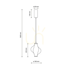 Elva Brass 8 W LED-Pendelleuchte small 7