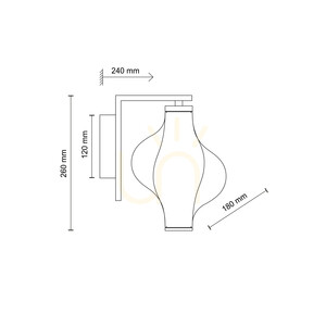 Elva Brass LED-Wandleuchte 8 W small 6