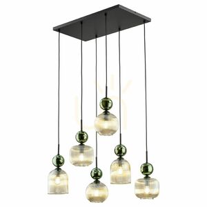 Sophia Green Cognac Pendelleuchte, 6 Xe14 small 10