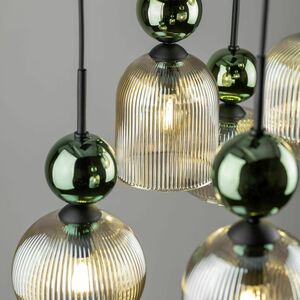 Sophia Green Cognac Pendelleuchte, 6 Xe14 small 3