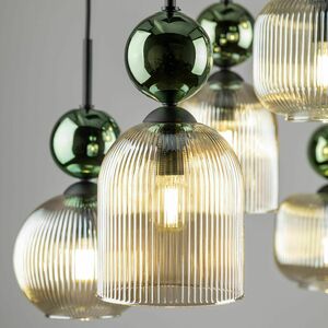 Sophia Green Cognac Pendelleuchte, 6 Xe14 small 4