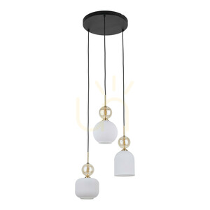 Sophia Cognacwhite Pendelleuchte, 3 Xe14 small 0