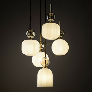 Sophia Cognac White Pendelleuchte, 5 Xe14 small 1