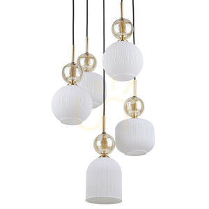 Sophia Cognac White Pendelleuchte, 5 Xe14 small 6