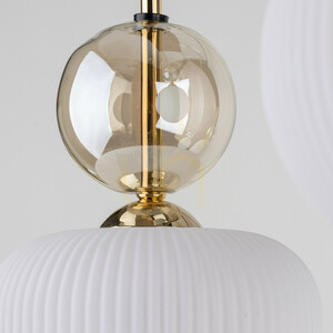 Sophia Cognac White Pendelleuchte, 6 Xe14 small 6