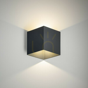 LED-Wandleuchte „Cube Gray“, Schutzart IP 54 small 1