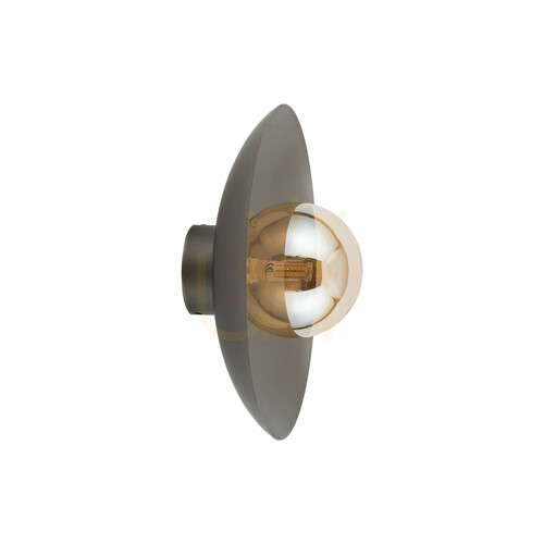 Prüfen Wandleuchte aus schiefergrauem, neuem braunem Glas 1 Xg9