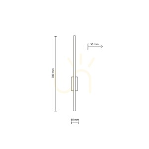 Flash Neue braune Wandleuchte M 1 LED small 7