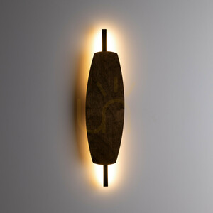 Mareva M LED-Wandleuchte in Walnuss small 1