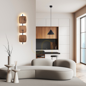 Selva L LED-Wandleuchte aus Walnussholz small 4