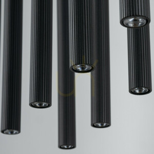 Ferro Black Pendelleuchte, 10 Xg9-Leuchtstreifen small 2