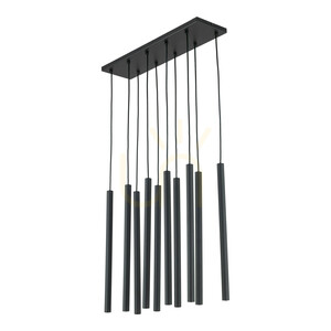 Ferro Black Pendelleuchte, 10 Xg9-Leuchtstreifen small 0