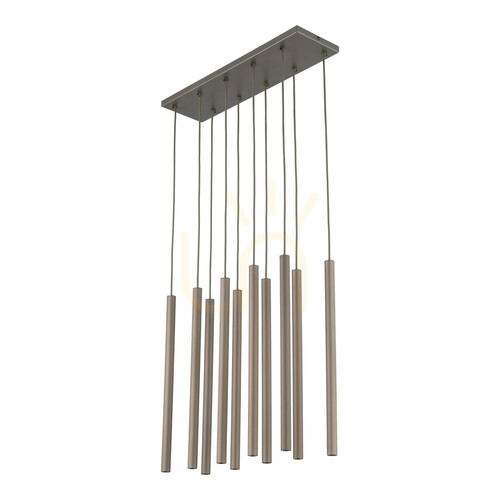 Prüfen Ferro New Brown Pendelleuchte, 10 Xg9-Leuchtstreifen