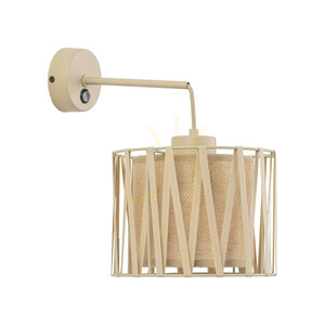 Harmony Sabia Jute-Wandleuchte 1 Xe27 small 3