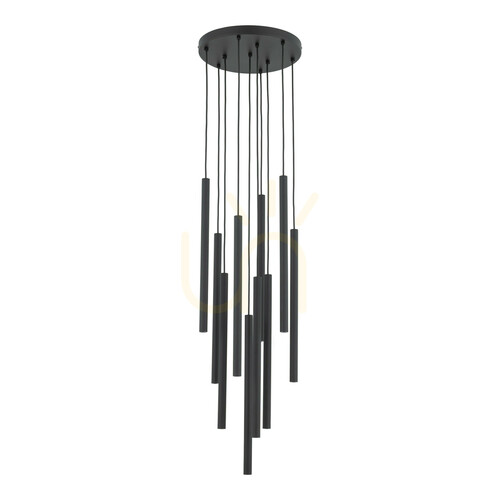Prüfen Ferro Black Pendelleuchte 10 Xg9 Circle
