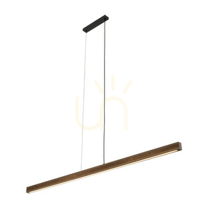 Viga Wood LED-Pendelleuchte aus gebürstetem Kiefernholz und Walnussholz small 7