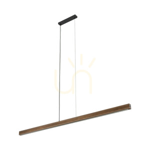 Viga Wood LED-Pendelleuchte aus gebürstetem Kiefernholz und Walnussholz small 0