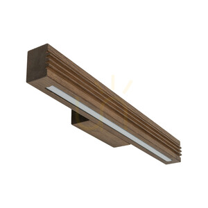 Viga Wood LED-Wandleuchte aus gebürstetem Kiefernholz und Walnussholz small 4