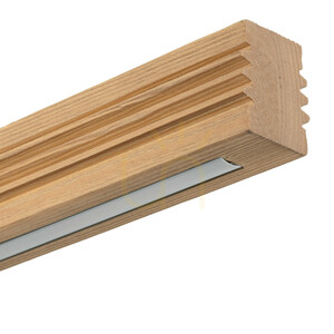 Viga Wood LED-Deckenleuchte aus gebürstetem Kiefernholz im Used-Look small 4