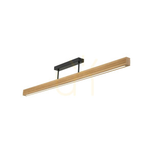 Viga Wood LED-Deckenleuchte aus gebürstetem Kiefernholz im Used-Look small 5