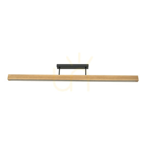 Viga Wood LED-Deckenleuchte aus gebürstetem Kiefernholz im Used-Look small 8