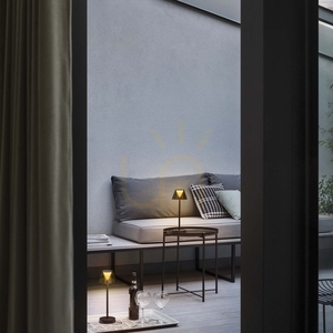 Tischleuchte Ideallux LOLITA Coffee tragbar IP54 LED 1,8W braun 286747 small 3