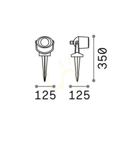 Ideallux ELIO 120218 weiß GU10 IP66 12,5 cm Einfahrt-Gartenstrahler small 2