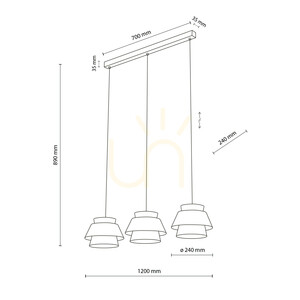 Kalum Len Pendelleuchte 3 Xe27 small 7