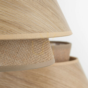 Kalum Holz-Pendelleuchte, 3 Xe27, Kreis small 2