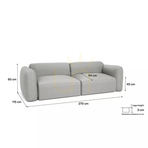 NORREBRO 3-Sitzer-Schlafsofa – Silver City Sofa small 5