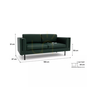 CHELSEA Zweisitzer-Sofa – Green City Sofa small 4