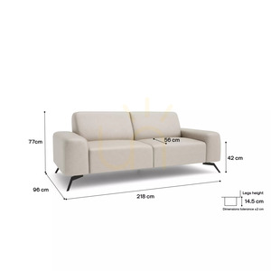 SOHO Zweisitzer-Sofa – Beige City Sofa small 4