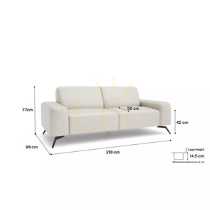 SOHO Zweisitzer-Sofa – Cream City Sofa small 4