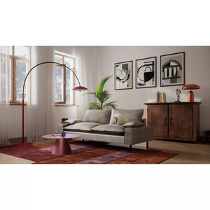 AVENTINE Zweisitzer-Sofa – Hellgraues City-Sofa small 6