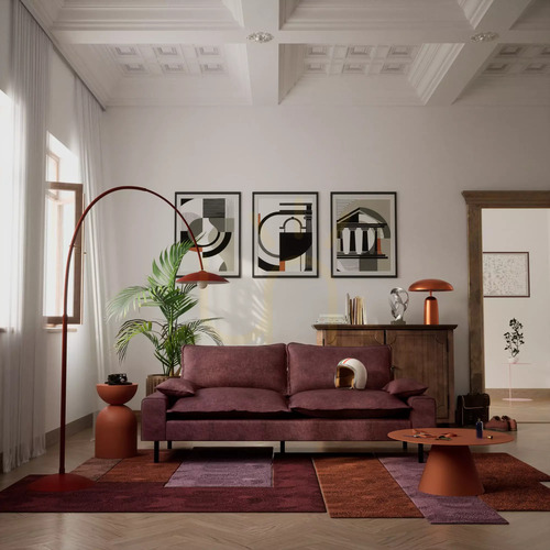 Prüfen AVENTINE Zweisitzer-Sofa – Burgundy City Sofa