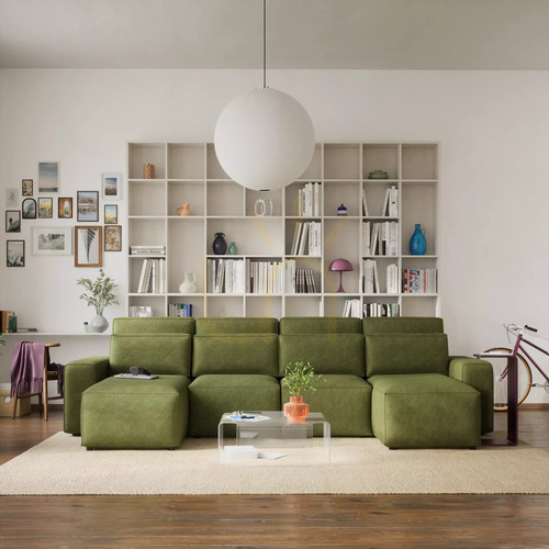 Prüfen JORDAAN Eck-Schlafsofa – U-förmig – Khaki, City Sofa
