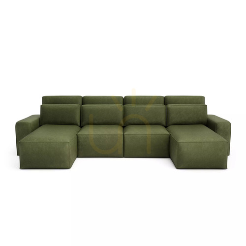 Prüfen JORDAAN Eck-Schlafsofa – U-förmig – Khaki, City Sofa