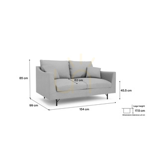 ALFAMA Zweisitzer-Sofa – City Sofa Grau small 4