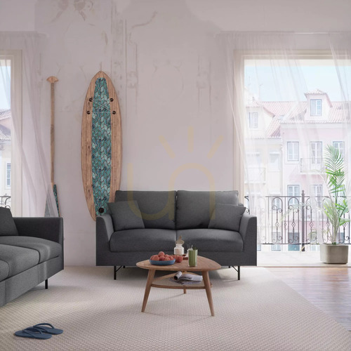 Prüfen ALFAMA Zweisitzer-Sofa – City-Sofa in Dunkelgrau