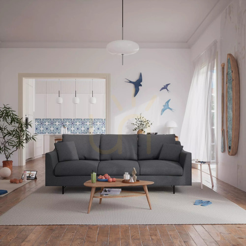 Prüfen ALFAMA Dreisitzer-Sofa – City-Sofa in Dunkelgrau