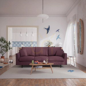 ALFAMA Dreisitzer-Sofa – Burgundy City Sofa small 1