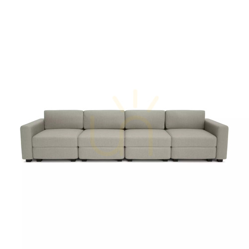 Prüfen GRACIA 4-Sitzer-Modulsofa – Beige- und Grau-City-Sofa