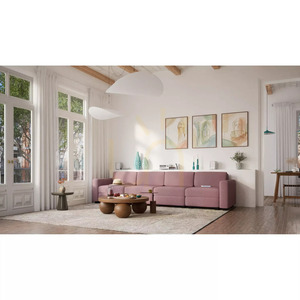GRACIA 4-Sitzer-Modulsofa – Gedecktes Rosa von City Sofa small 6