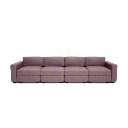 Prüfen GRACIA 4-Sitzer-Modulsofa – Gedecktes Rosa von City Sofa