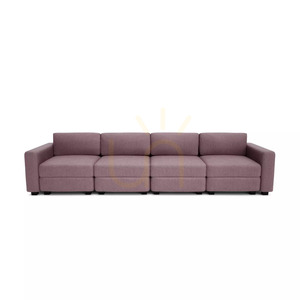 GRACIA 4-Sitzer-Modulsofa – Gedecktes Rosa von City Sofa small 0
