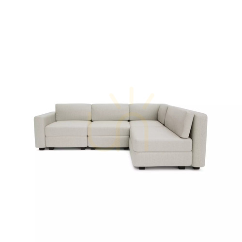 Prüfen GRACIA 4-Sitzer-Ecksofa – creme-beiges City-Sofa
