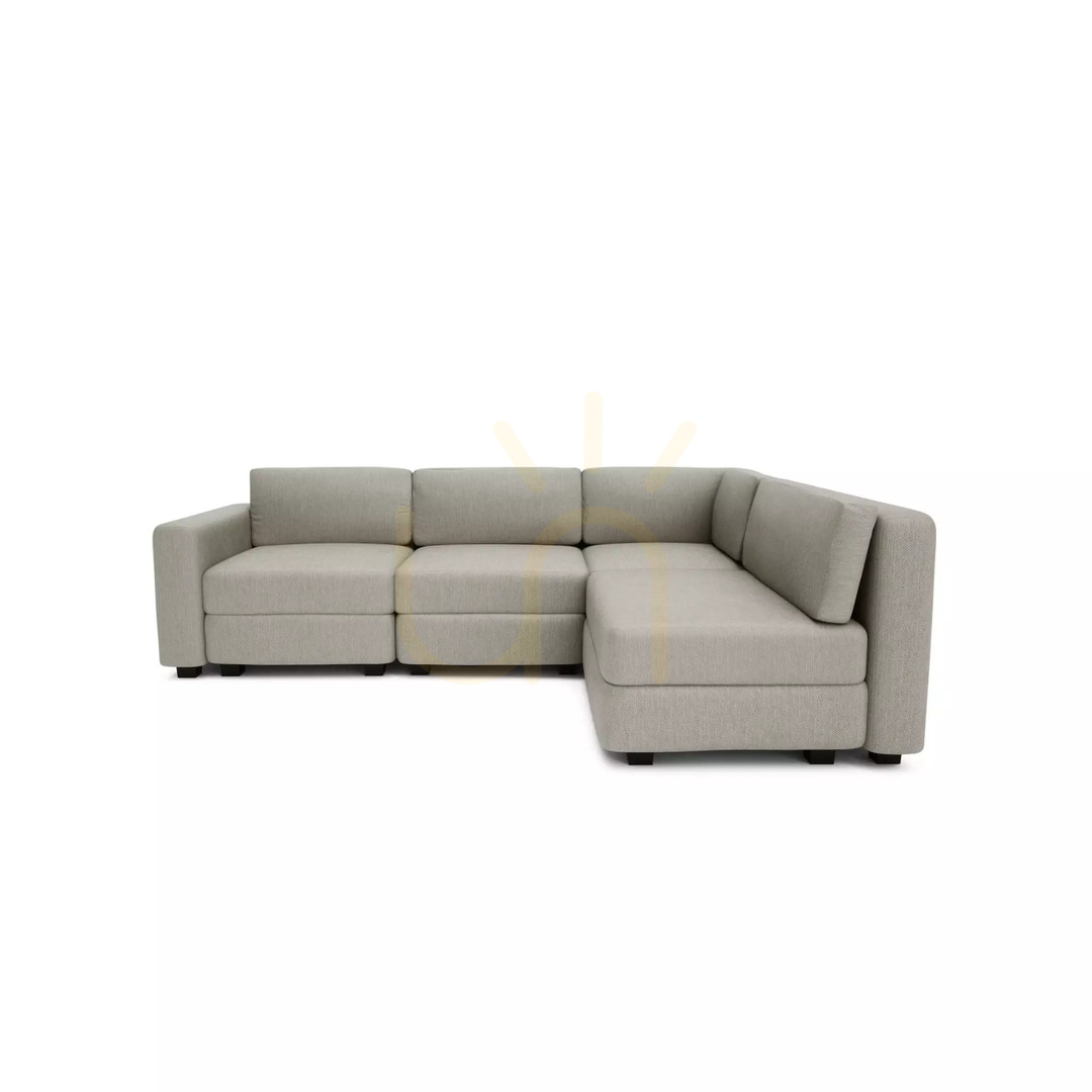 GRACIA 4-Sitzer-Ecksofa – Beige und Grau „City Sofa“
